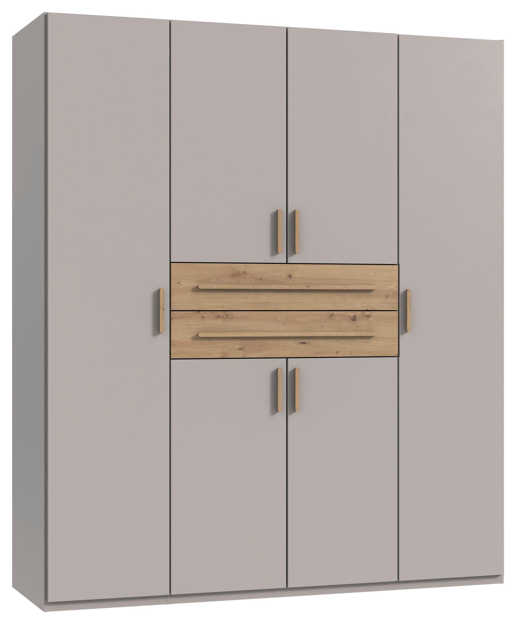Šatníková skriňa LUMIO, šírka 180 cm - kašmírová/dub artisan, Konventionell, kompozitné drevo/plast (180/208/58cm) - Modern Living