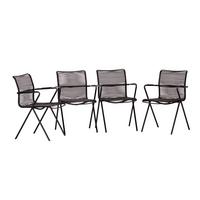 Gartensessel Stapelbar Alpha Rope Kunststoff/Metall - Anthrazit/Schwarz, Basics, Kunststoff/Metall (55/57/83cm) - Acamp