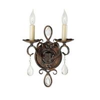 Wandleuchte Fe-Chateau2 - Bronzefarben, KONVENTIONELL, Glas/Metall (22,9/22,9/29,8cm) - Elstead Lighting