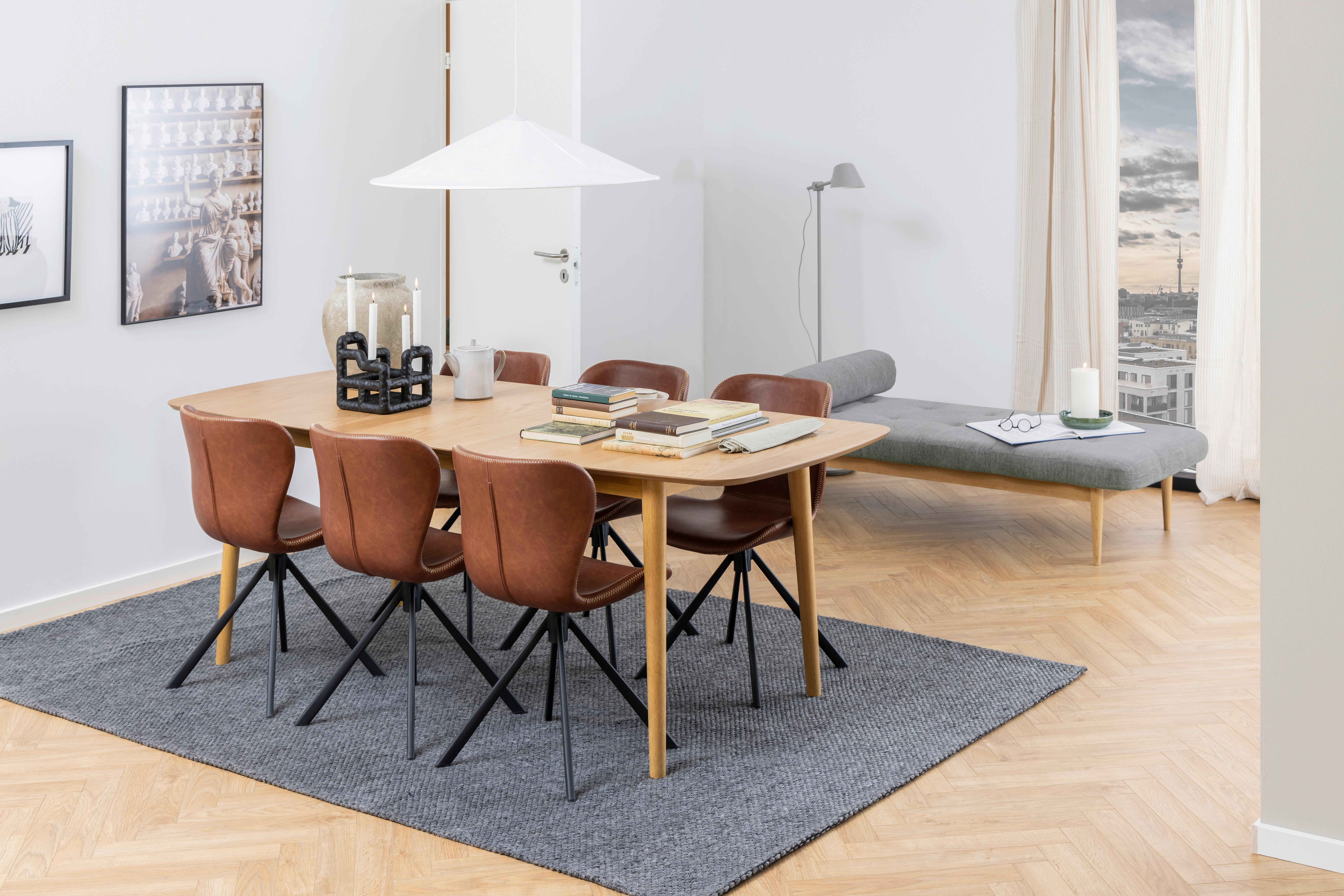 Esstisch Montreux 180-219x90cm Echtholzfurnier Eiche - Eichefarben/Naturfarben, MODERN, Holz/Holzwerkstoff (180-219/75/90cm) - MID.YOU