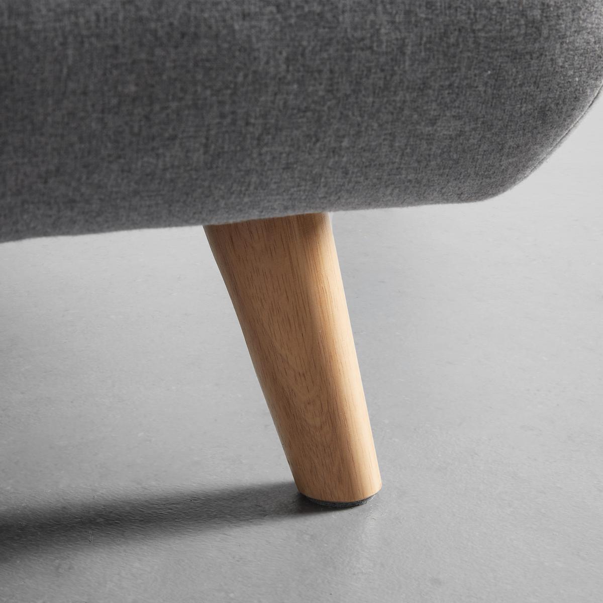 Sedací souprava KYLE šířka 242cm/162cm - šedá/přírodní barvy, Moderní, dřevo/textil (242/88/189cm) - Bessagi Home