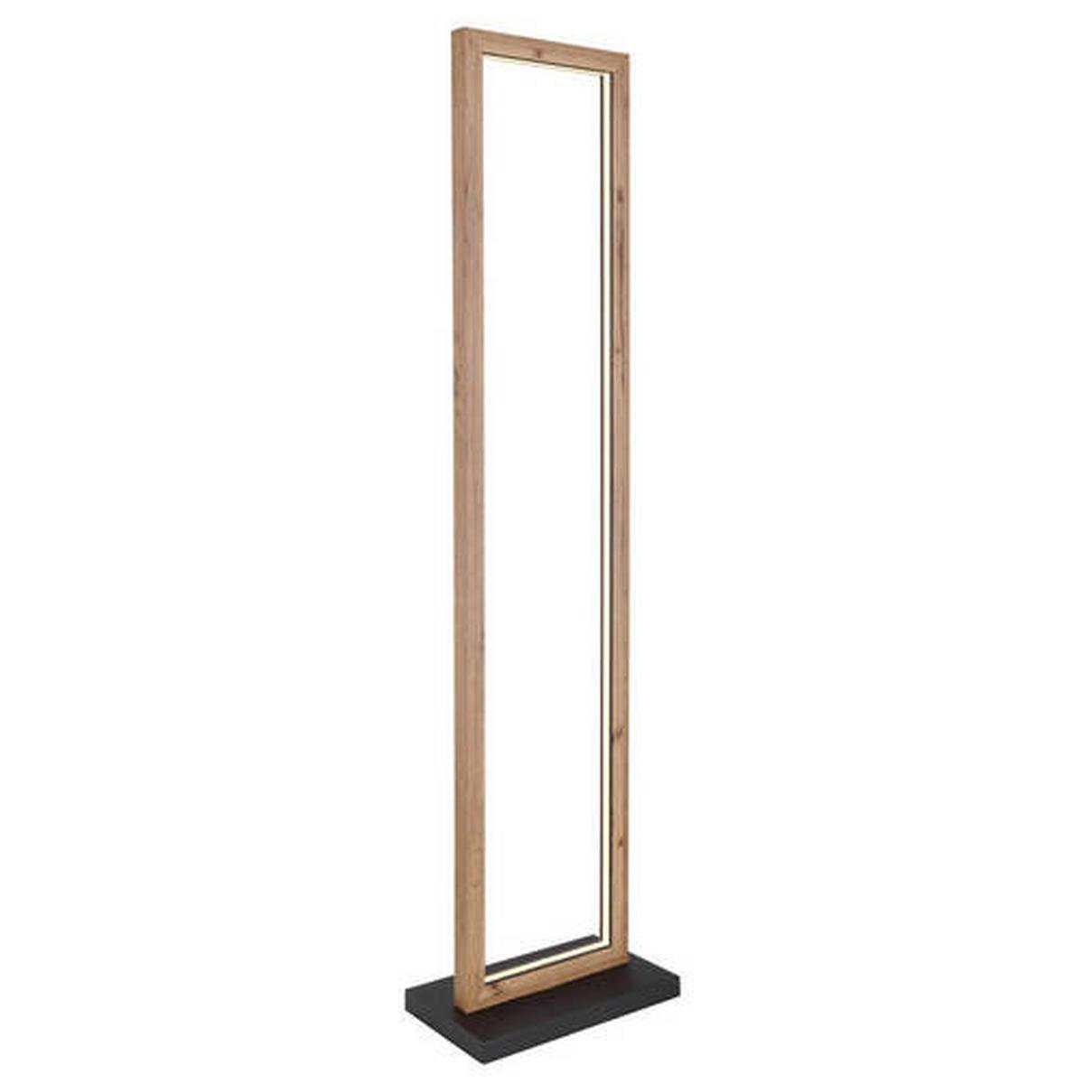 LED-Stehleuchte 67287s - Opal/Schwarz, KONVENTIONELL, Holz/Kunststoff (30/18/120cm) - Globo