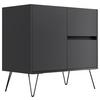 Sideboard Posseik Industrial Eichefarben/graphit B: 79 Cm - Eichefarben/Schwarz, Design, Holzwerkstoff (79/75,8/42cm) - P & B