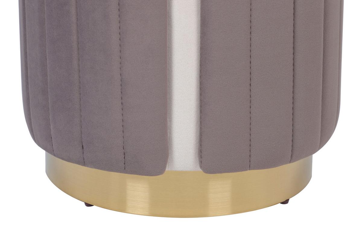 Hocker Corvin 125 *beige/Taupe B: 40 cm - Taupe/Beige, Design, Textil (40/45cm) - Kayoom