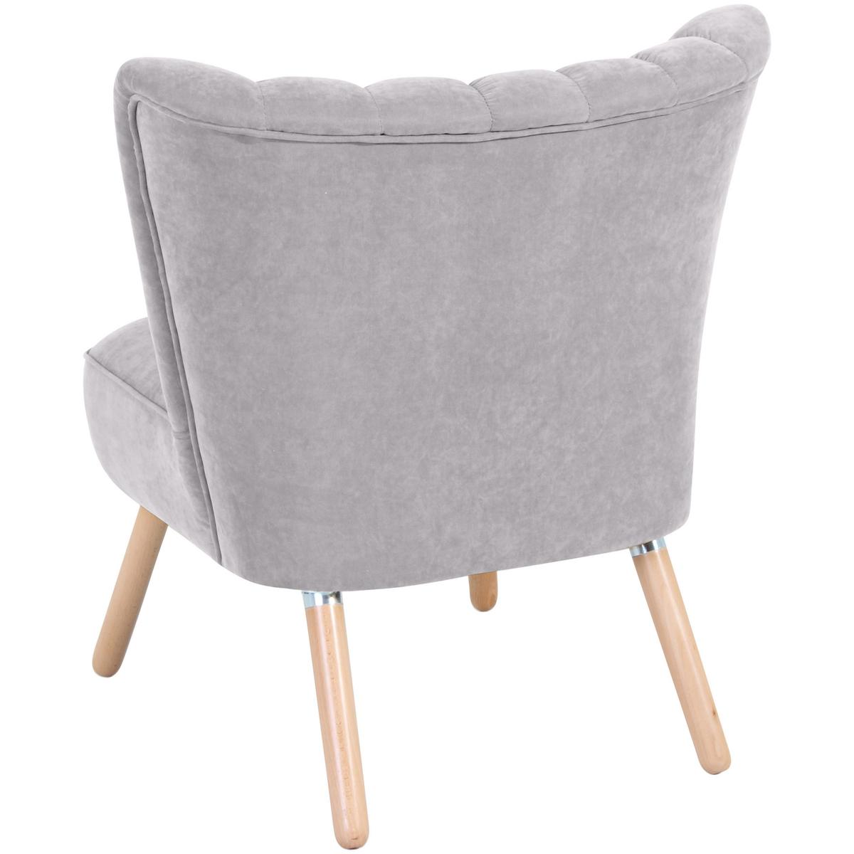 Polsterstuhl Alessandro Silberfarben, Holz-Beine - Buchefarben/Silberfarben, Design, Textil (70/80/66cm) - Max Winzer