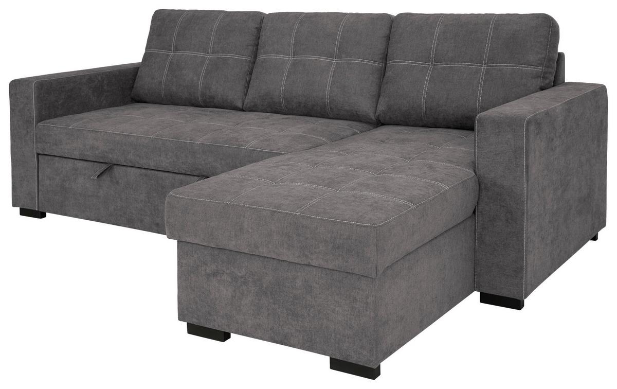 Sedacia súprava TURIN, tmavě šedá - černá/tmavě šedá, Design, kov/dřevo (239/87/160cm)
