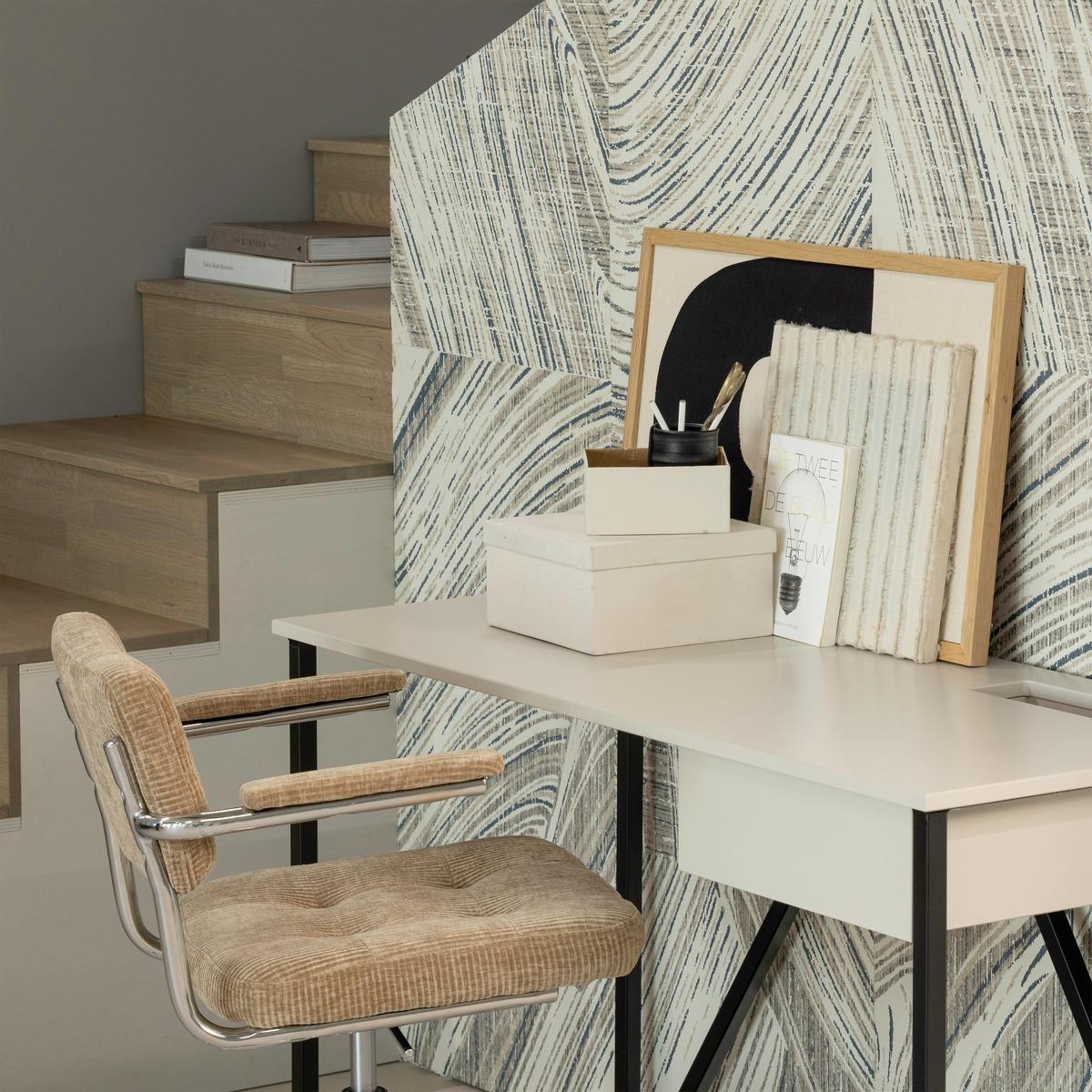 Drehstuhl Kova Sandfarben B: 54cm - Sandfarben/Chromfarben, MODERN, Kunststoff/Textil (54/87/60cm) - Livetastic