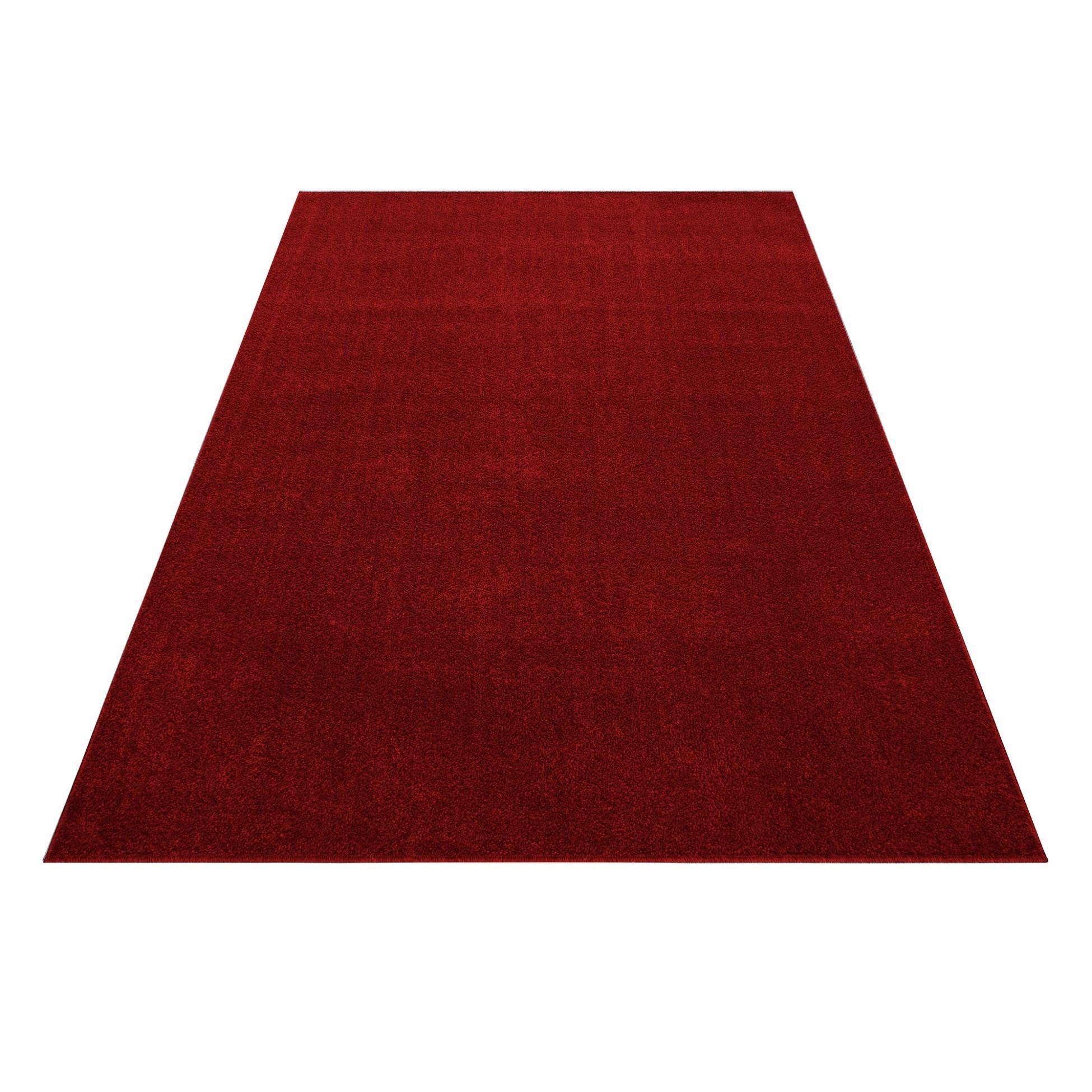 Hochflor Teppich Rot Ata 280x370 cm