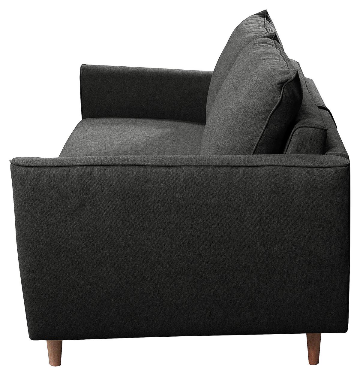 Schlafsofa Winter Anthrazit B: 195 cm - Anthrazit/Buchefarben, Design, Textil (195/90/102cm) - Livetastic