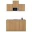 Küchenblock Nano 150cm Buche - Edelstahlfarben/Buchefarben, MODERN, Holzwerkstoff (150/60cm) Küchenblock Nano 150cm Buche - Edelstahlfarben/Buchefarben, MODERN, Holzwerkstoff (150/60cm)