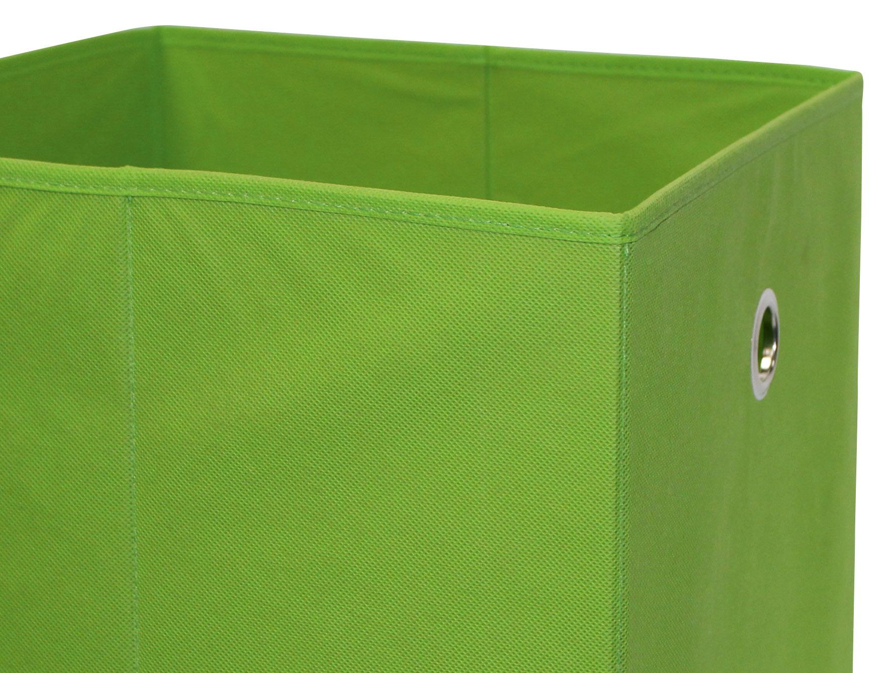 Skladací Box Cubi - zelená, Moderný, kompozitné drevo/textil