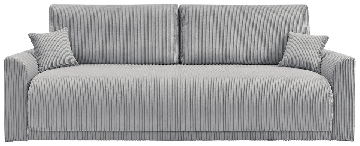 Rozkládací pohovka KIM, šedý manšestr - šedá, Moderní, dřevo (234/90/103cm)