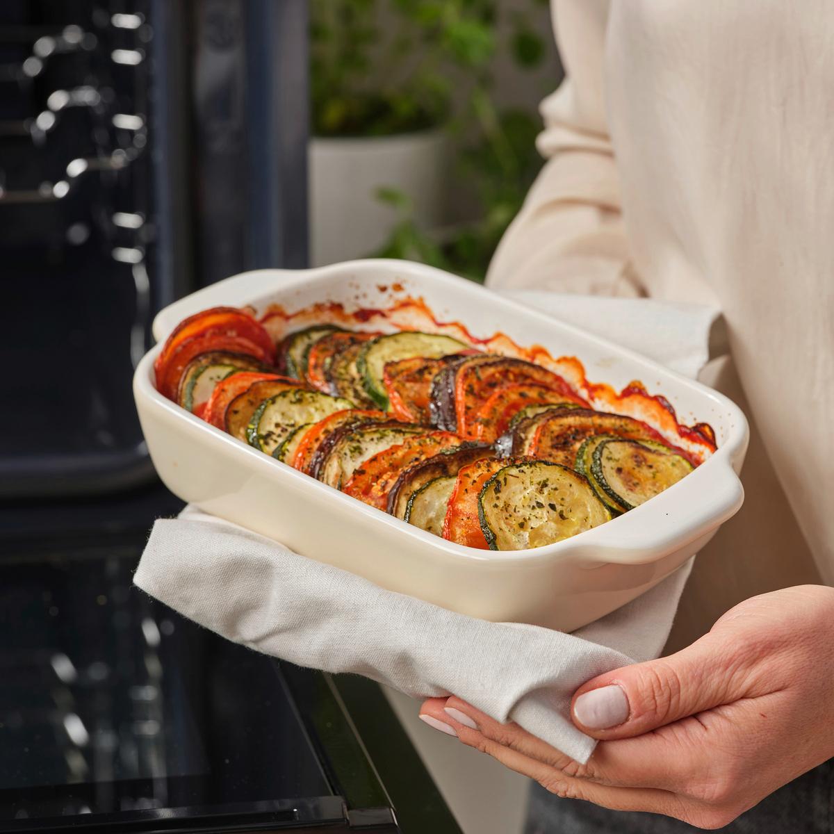 Auflaufform Stoneware Creme/weiß B: 15 Cm - Creme/Weiß, Basics, Naturmaterialien/Keramik (15cm) - Kitchenaid