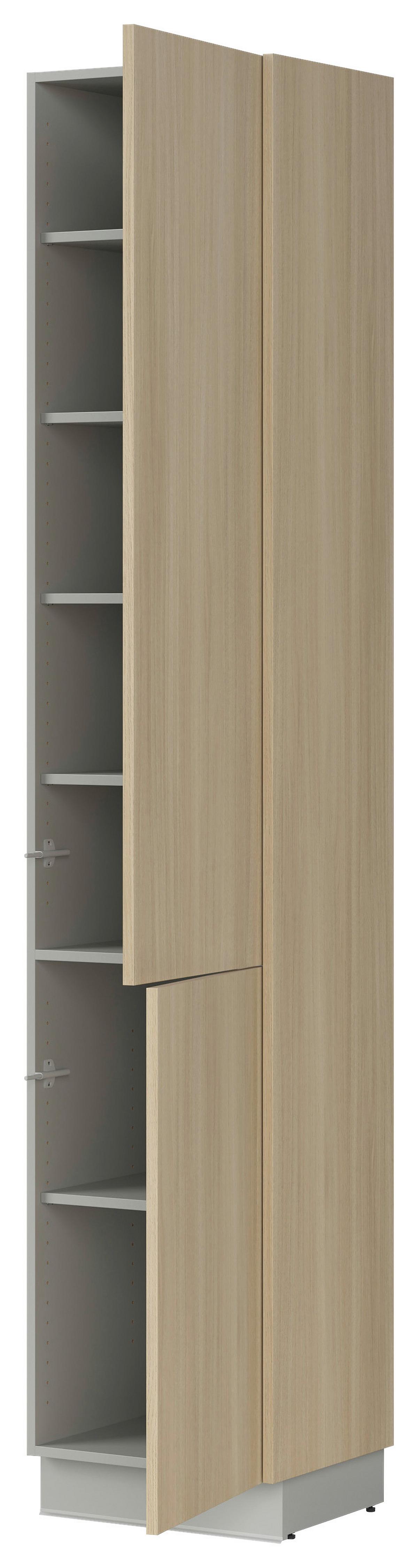 Küchenblock Milino Medium B-Chg-Sbe - Eichefarben/Graphitfarben, Basics, Holzwerkstoff (345cm) - Visiona