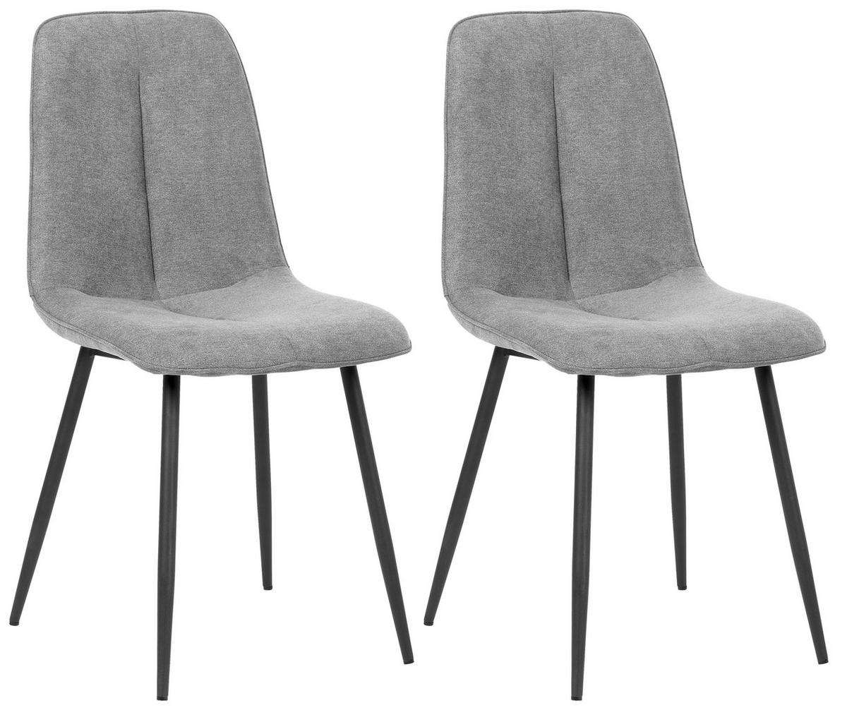 Stuhl-set 2er Lago Grau Lago - Schwarz/Grau, MODERN, Holz/Textil (47/87/58cm) - P & B
