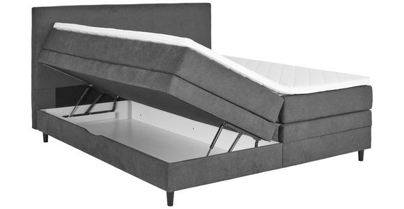 Boxspringbett mit Topper + Bettkasten 180x200 cm - Jadegrün, KONVENTIONELL, Holz/Holzwerkstoff (180/200cm) - Ondega