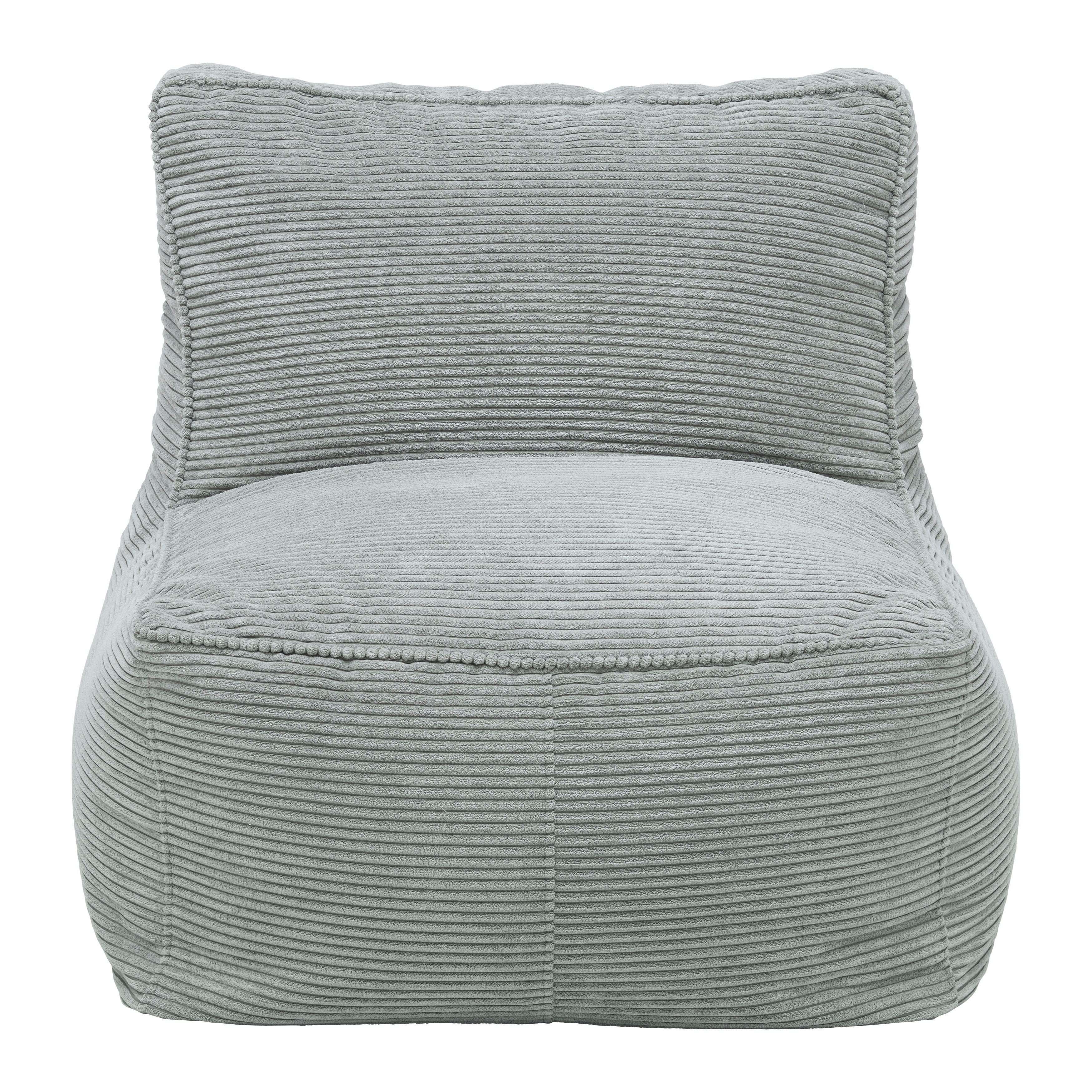 Sedací vak CAROLINE, sivý menčester, max. 90 kg - sivá, Modern, textil (75/84/88cm) - Mömax