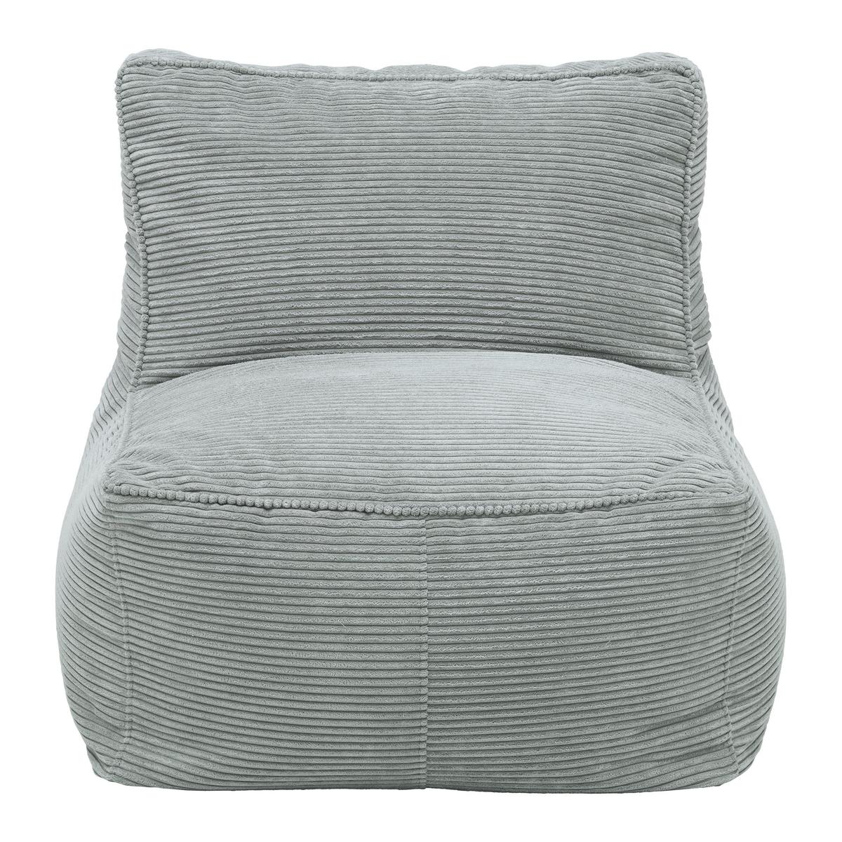 Sedací vak CAROLINE, šedý manšestr, max. 90 kg - šedá, Moderní, textil (75/84/88cm) - Mömax
