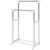Kleiderwagen Naomi 5 Chromfarben/Weiß B: 84 cm - Chromfarben/Weiß, MODERN, Kunststoff/Metall (84/94-168/44cm)