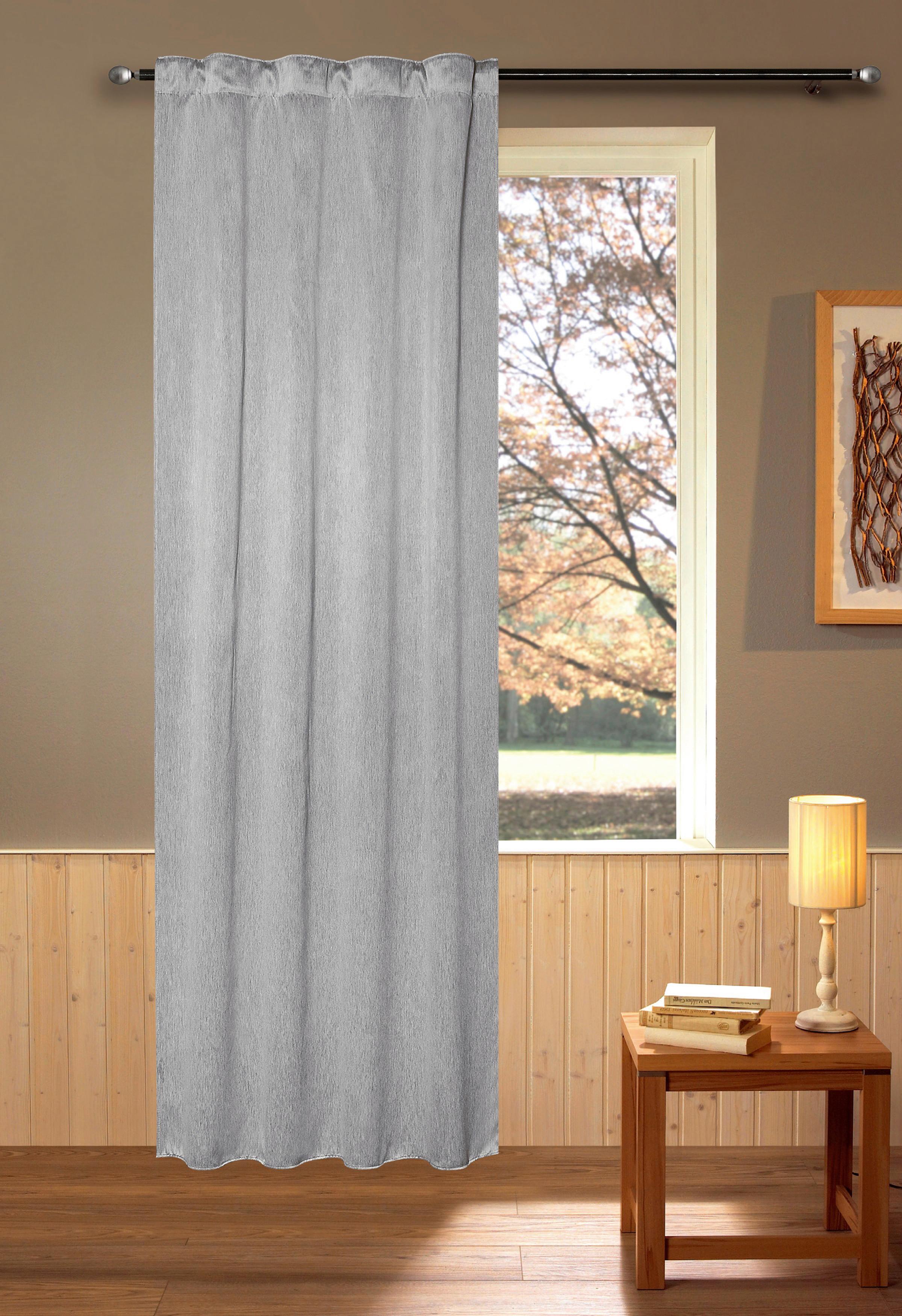 Verdunkelungsvorhang Mara - Silberfarben, ROMANTIK / LANDHAUS, Textil (135/245cm) - James Wood