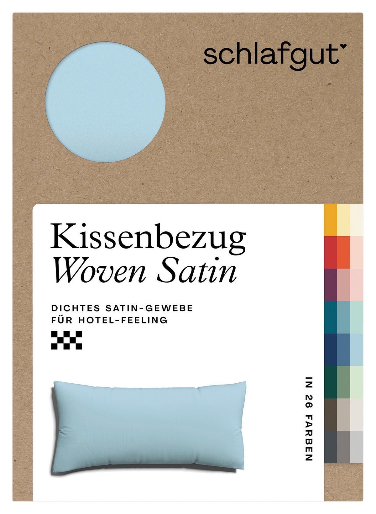 Kopfpolsterbezug Woven Satin - Hellblau, Basics, Textil (40/80cm) - Schlafgut
