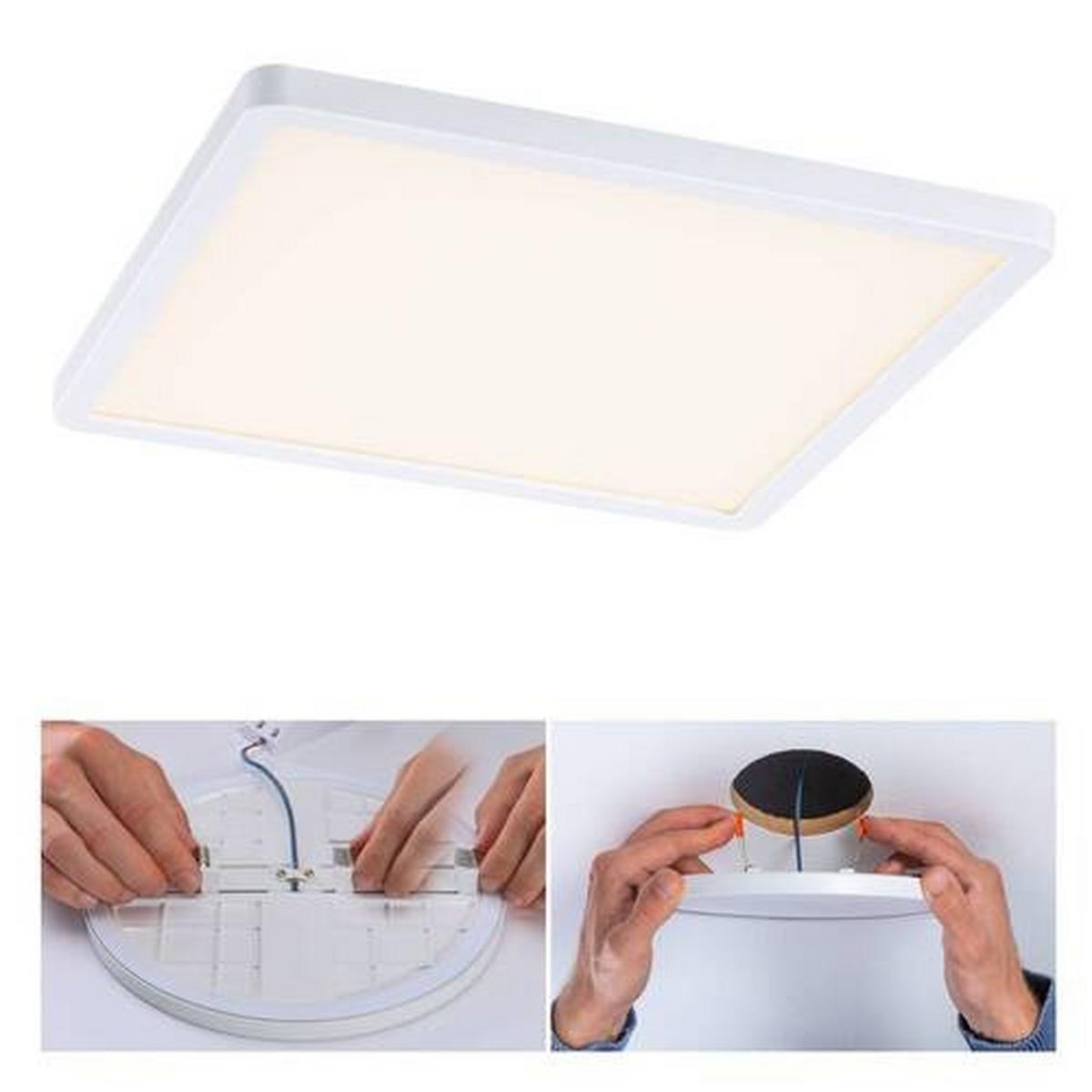 Led-paneel L: 23 Cm Dimmbar - Weiß, Design, Kunststoff (23/23cm) - Paulmann