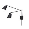 Wandleuchte Bremen 2-Flammig mit Schalter - Schwarz, Basics, Metall (12/12/2,5cm) - It's about Romi