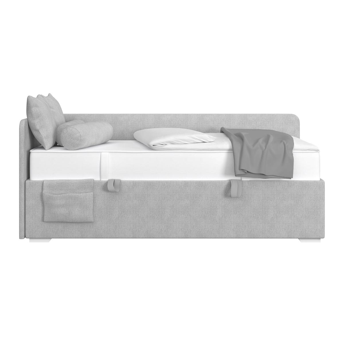 Kárpitozott Ágy Remi 90/200cm - szürke, Modern, textil/fa (90/200cm)