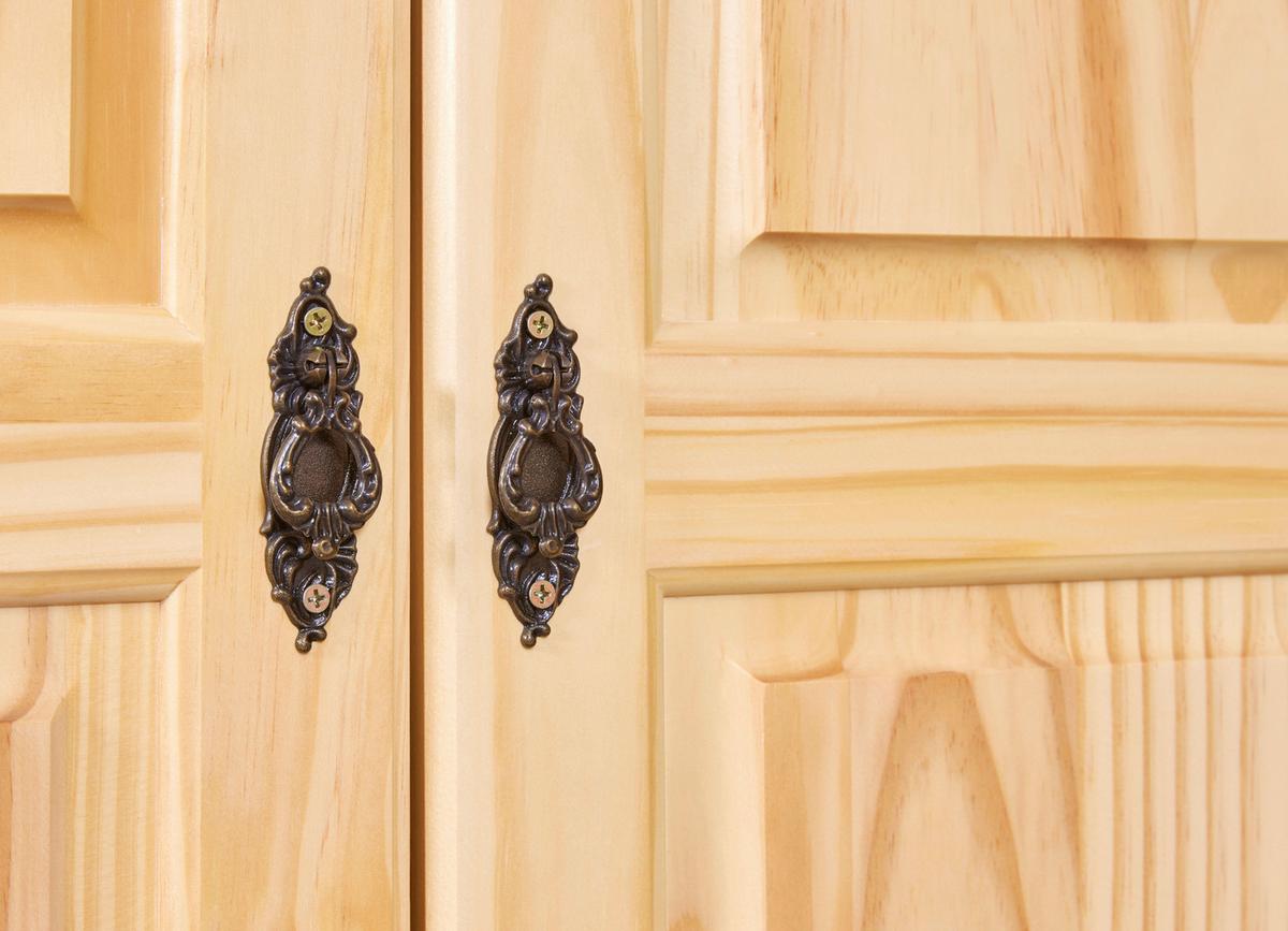 Drehtürenschrank Massiv 150cm Bern, Kiefer - Naturfarben, LIFESTYLE, Holz (150/180/56cm) - MID.YOU