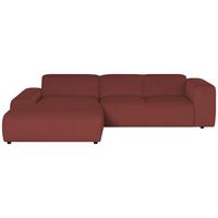 ECKSOFA Hannah Rot 200x304 cm - Rot/Schwarz, Design, Textil (200/304cm) - MID.YOU