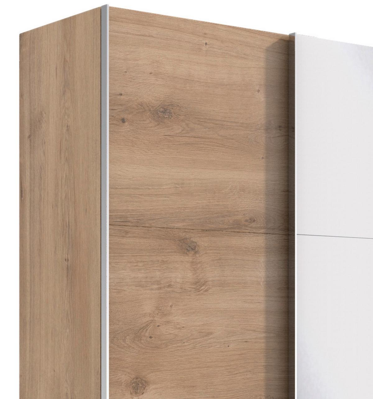 Schwebetürenschrank M. Spiegel 350cm Level 36 A, Eiche - Eichefarben, Basics, Glas/Holzwerkstoff (350/216/65cm) - MID.YOU