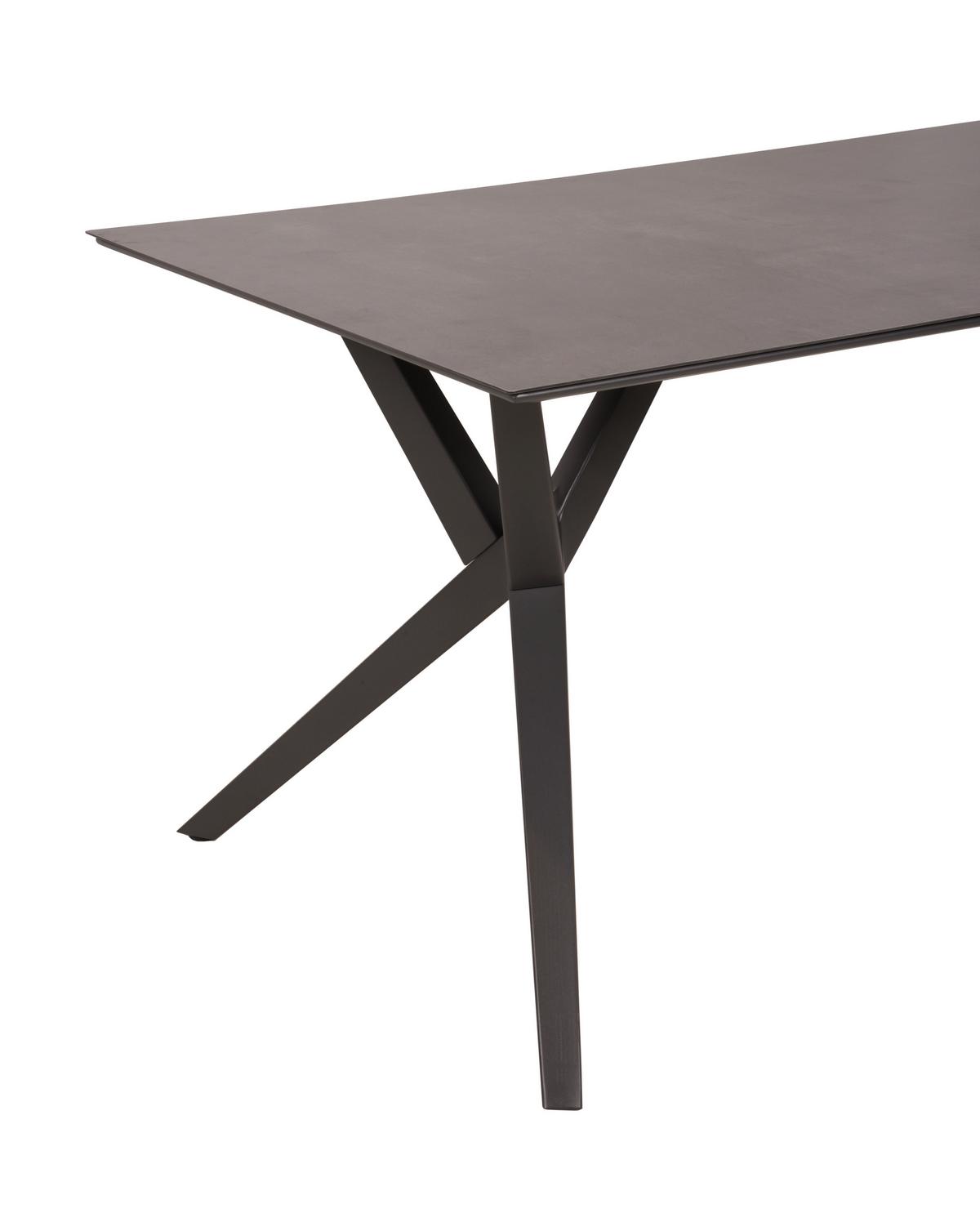 GARTENTISCH TISCH MATERA - Anthrazit/Braun, MODERN, Kunststoff/Metall (90/74,5/180cm) - Gardenson