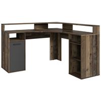 Eckschreibtisch mit Stauraum B: 139 cm H: 90 cm Fox - Alteiche/Anthrazit, KONVENTIONELL, Holzwerkstoff (139/139/90cm) - MID.YOU