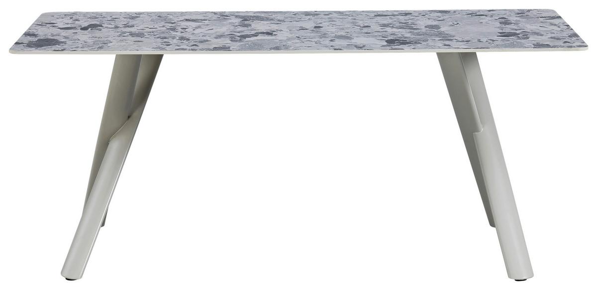 Jedálenský stôl ROBIN 180 - sivá/béžová, Design, kov/kameň (180/76/90cm) - Mömax