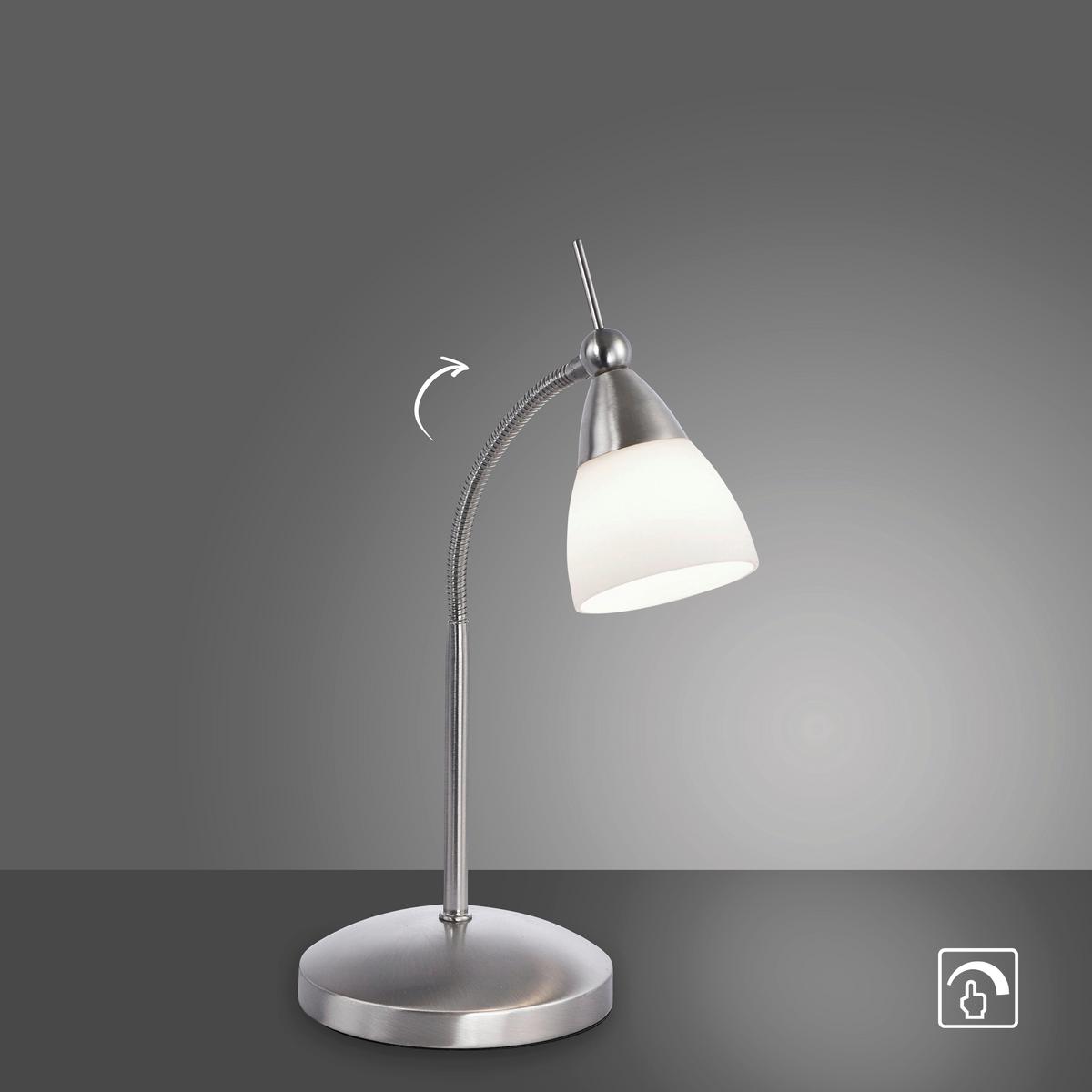 LED-Tischleuchte 4001-55 Pino - Edelstahlfarben, Basics, Glas/Metall (30/29.5/45cm) - Paul Neuhaus