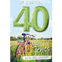 Billett Geburtstag Zahl 40 - Multicolor, Basics, Papier/Kunststoff (12/18/2cm)