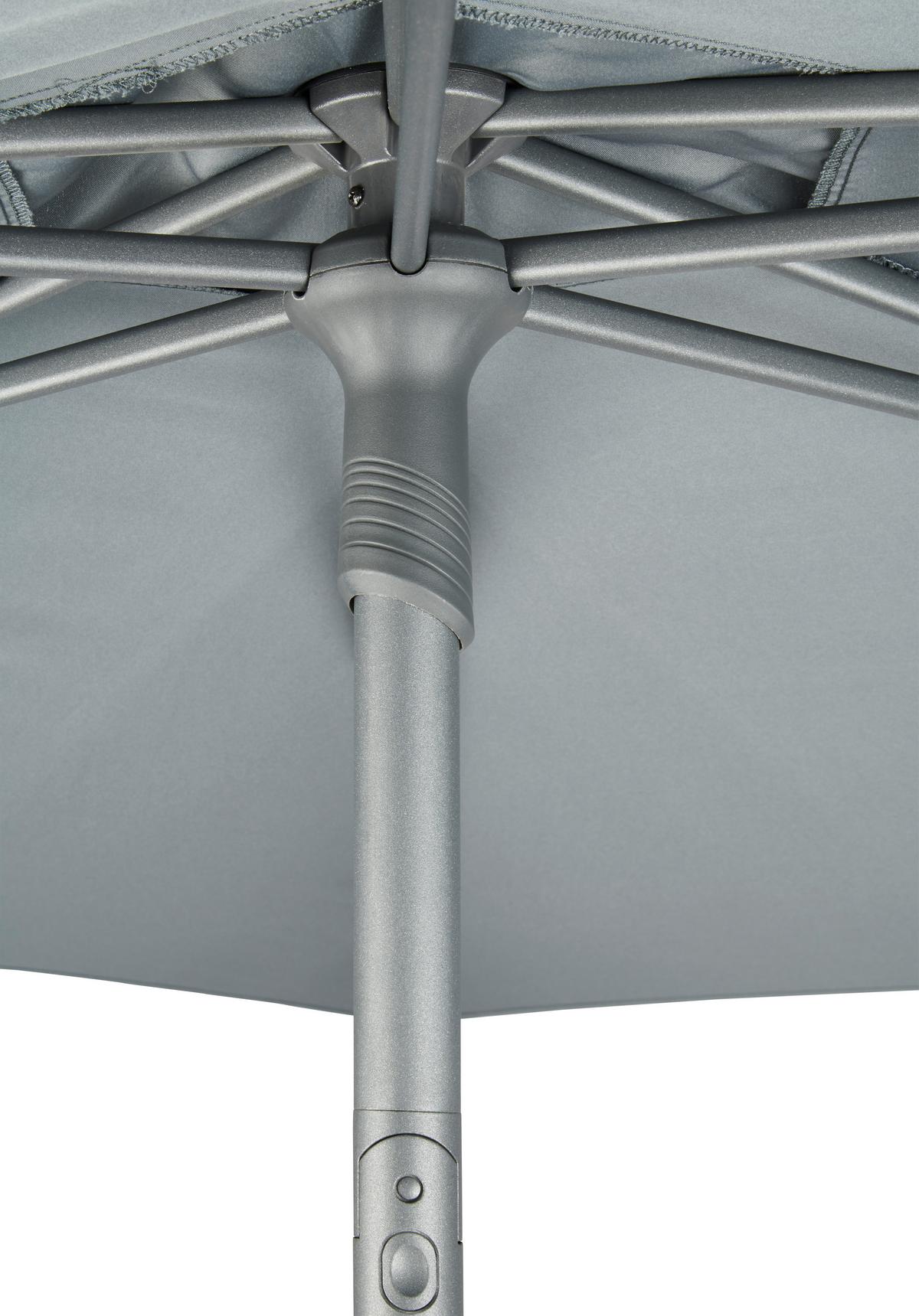 Sonnenschirm Sun BxHxT: 270x270x220 cm Anthrazit - Anthrazit, MODERN, Textil/Metall (270/270/220cm) - Beldano