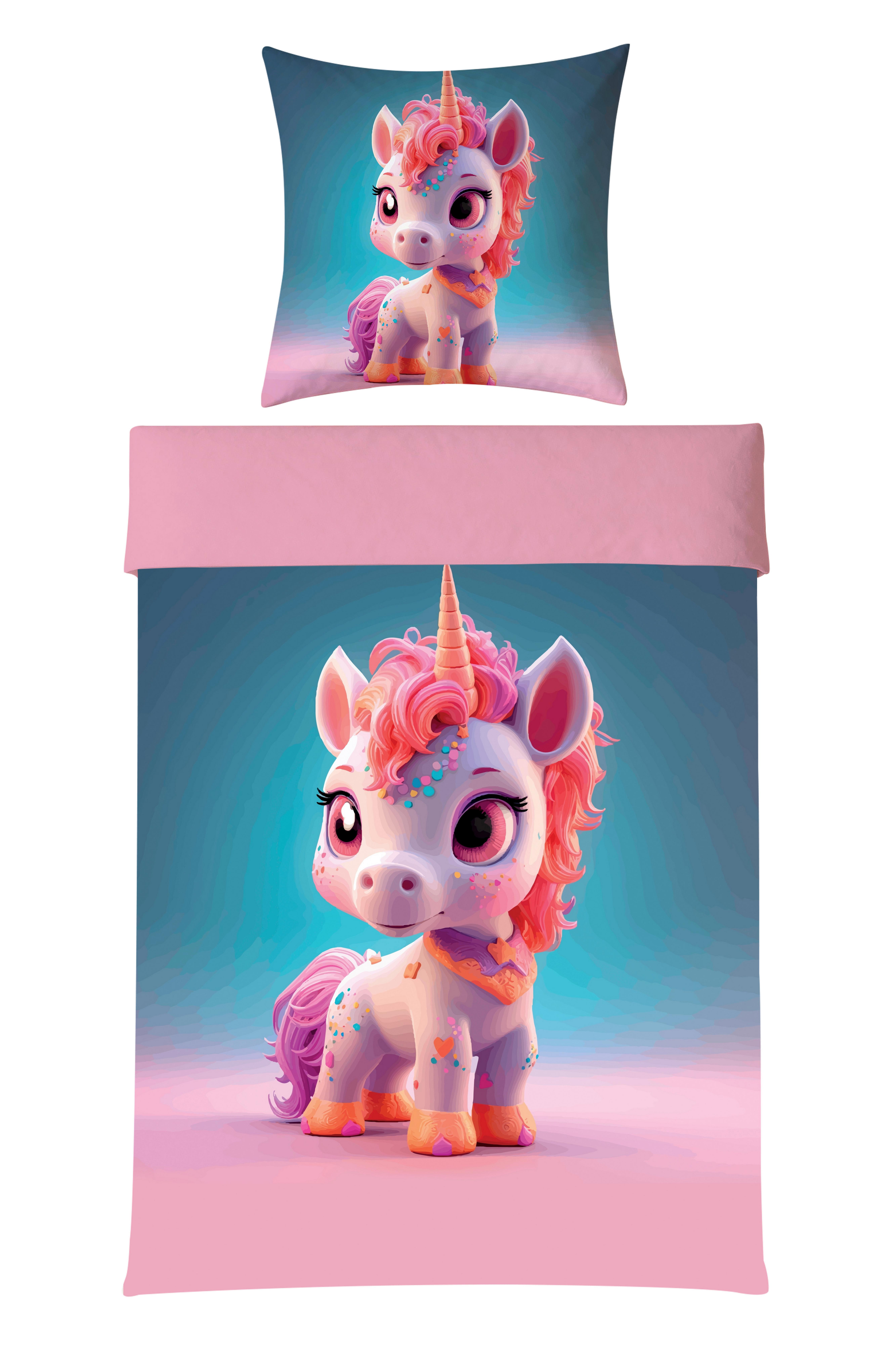 BETTWÄSCHE MONSTER - Rosa, KONVENTIONELL, Textil - BUNINO