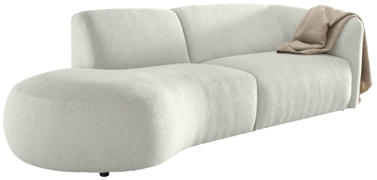 Ecksofa Jesi, Weiß S: 107x238 Cm - Schwarz/Weiß, MODERN, Textil (107/238cm) - Livetastic
