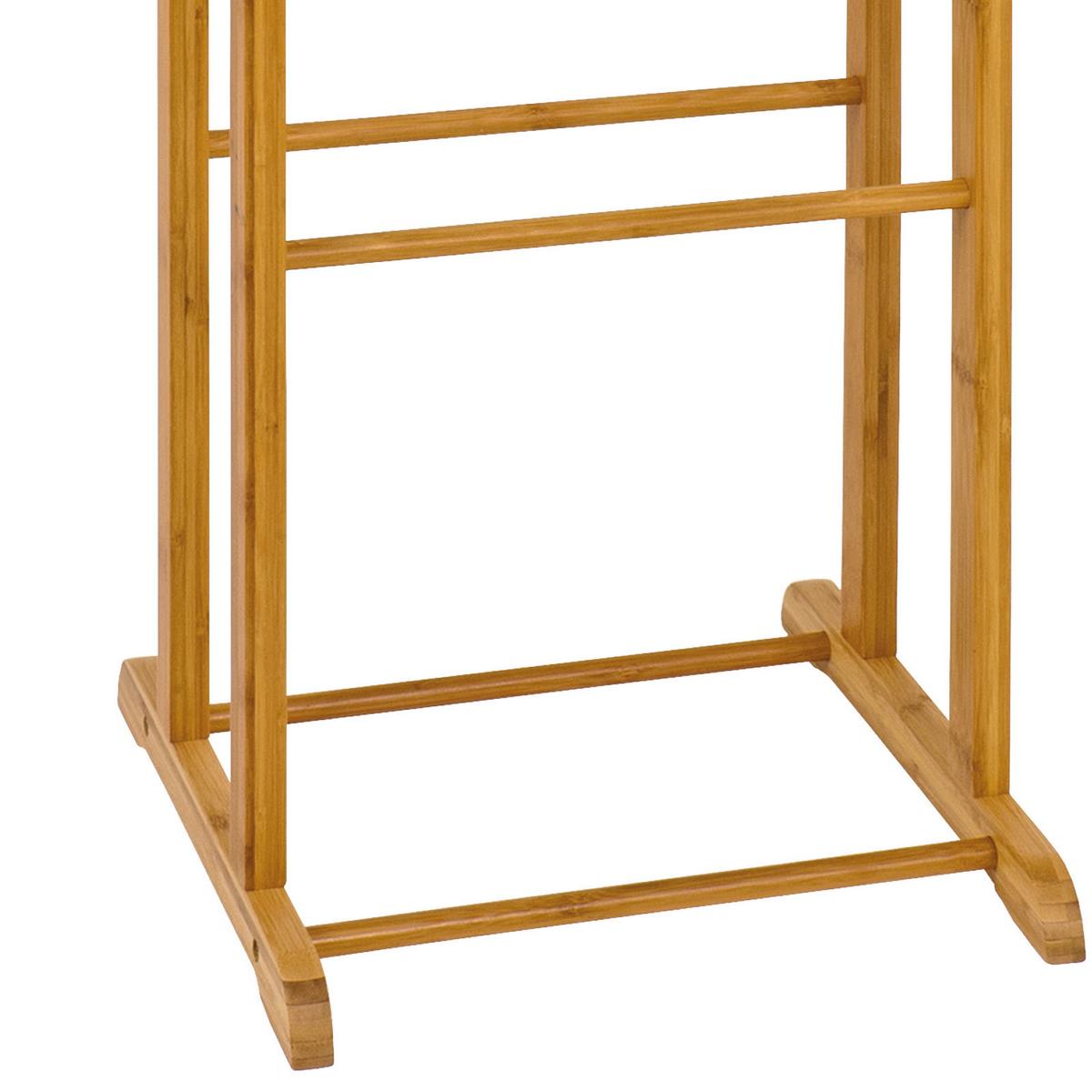 Herrendiener Classic B: 48 cm mit Hosenbügel Bambus Natur - Naturfarben, KONVENTIONELL, Holz (48/97/36cm)