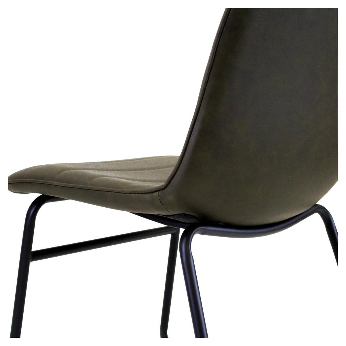Stuhl Milan Dunkelgrün, B: 48 cm - Dunkelgrün, KONVENTIONELL, Kunststoff/Textil (48/77/56cm) - MID.YOU