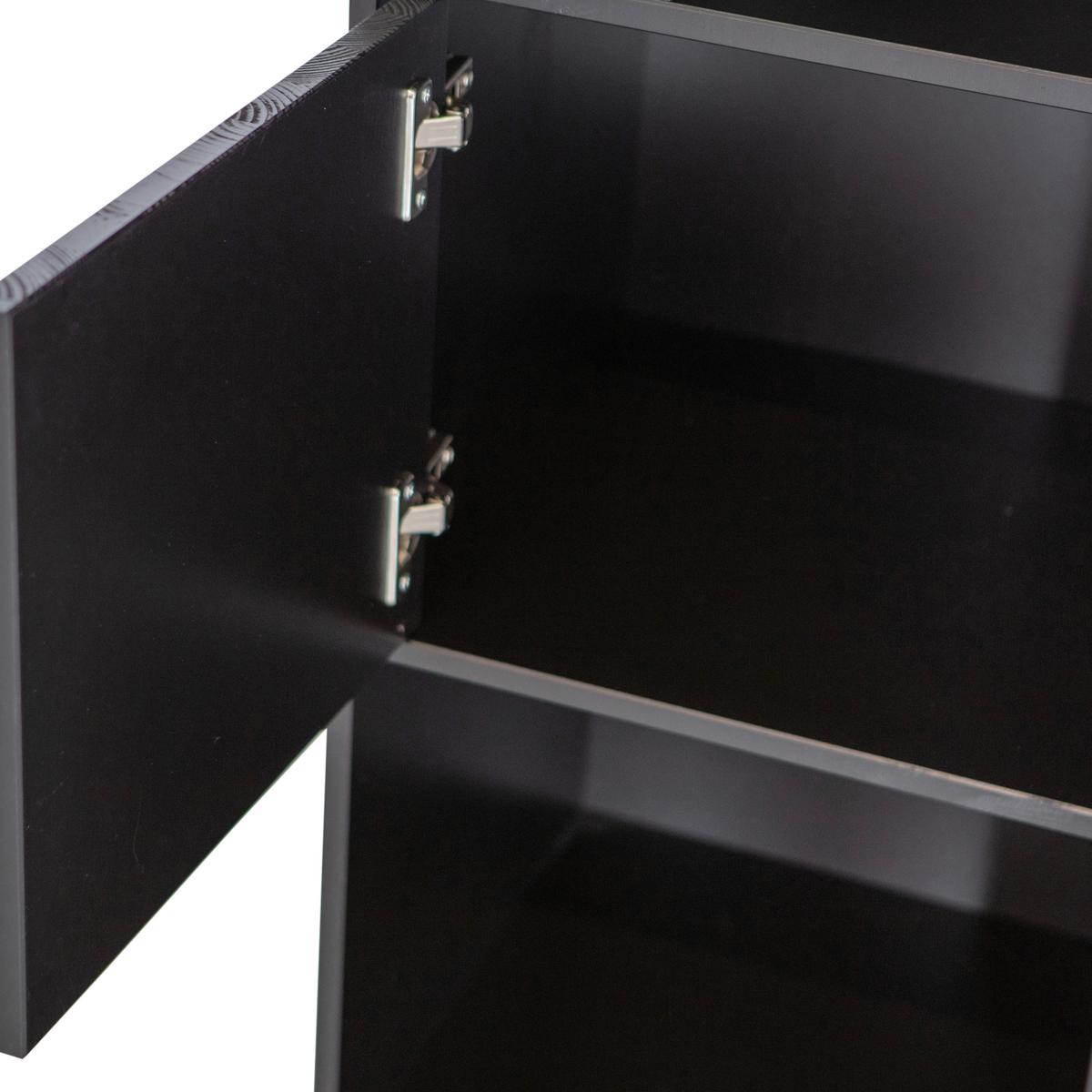 Buffet Finca Schwarz B: 40 cm - Schwarz, Design, Holz (40/210/40cm) - Livetastic