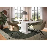 Ausziehtisch Marlon 150 Az Melamin Weiß, B:150-190 cm - Weiß, KONVENTIONELL, Holzwerkstoff (150-190/90/76cm) - MID.YOU