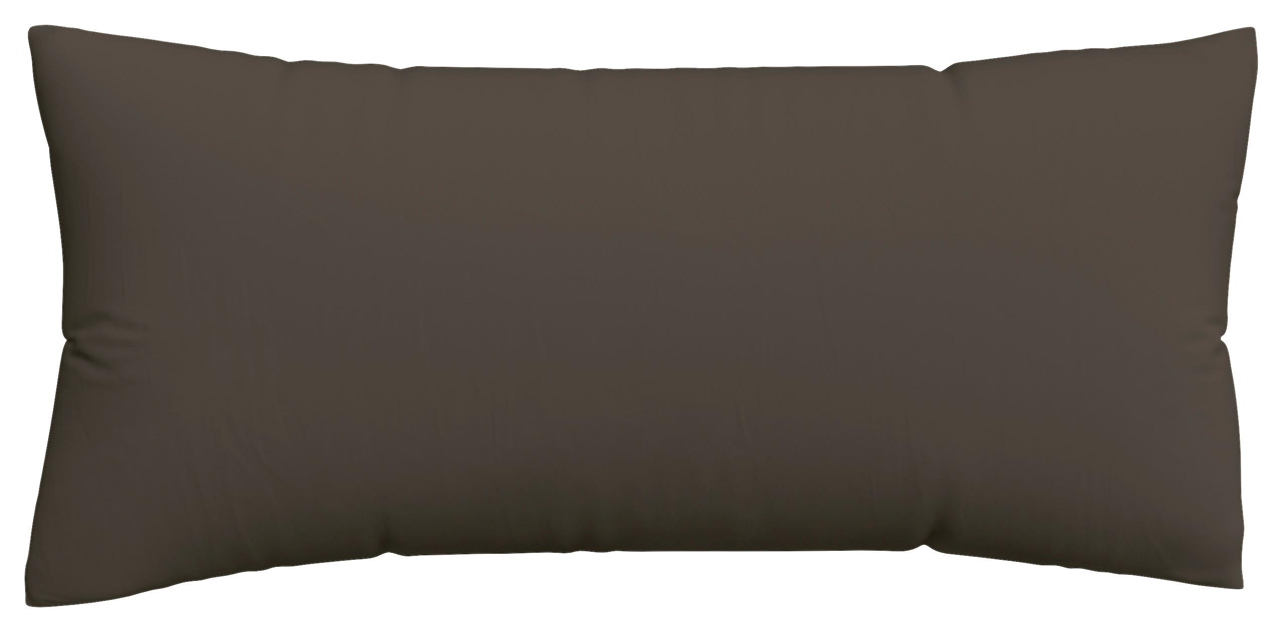 Kissenbezug Knitted 40x80 cm Jersey Dunkelbraun - Dunkelbraun, Basics, Textil (40/80cm) - Schlafgut