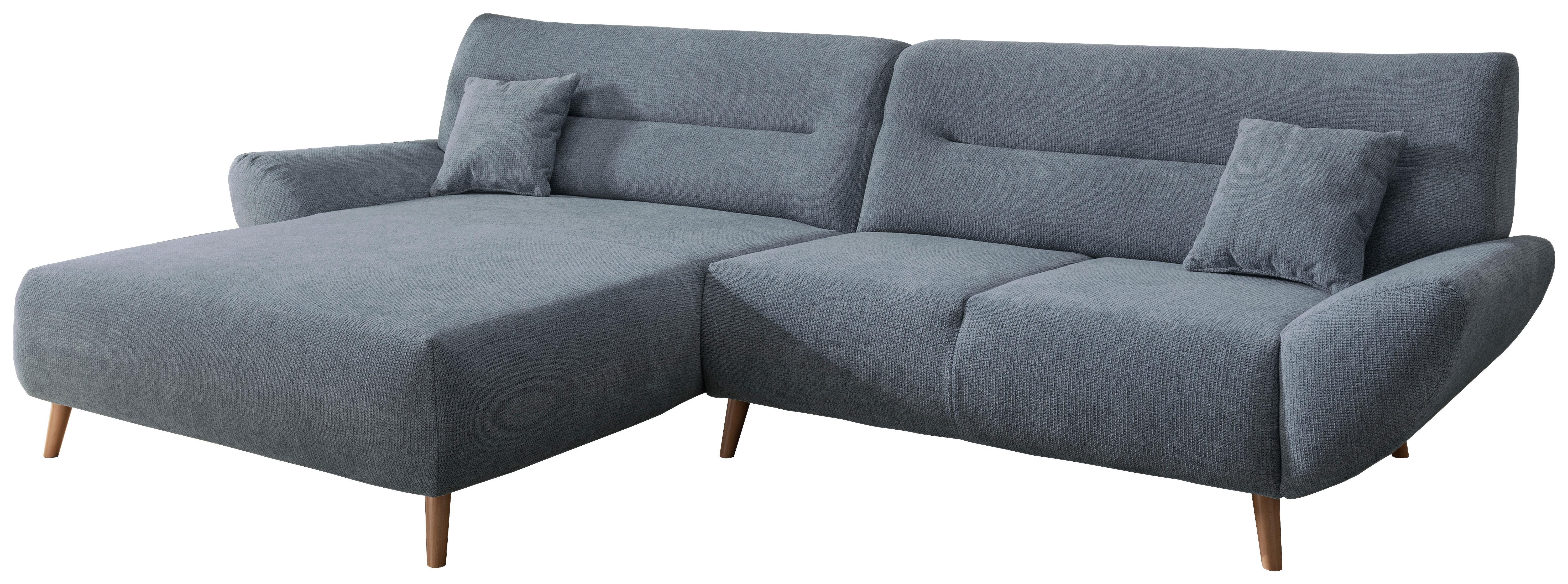 Ecksofa Drago Hellblau S: 166/290 cm - Wildeiche/Hellblau, MODERN, Holz/Textil (166/290cm) - MID.YOU