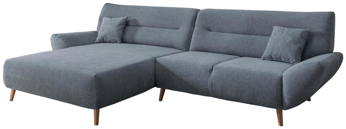 Ecksofa Drago Hellblau S: 166/290 cm - Wildeiche/Hellblau, MODERN, Holz/Textil (166/290cm) - MID.YOU