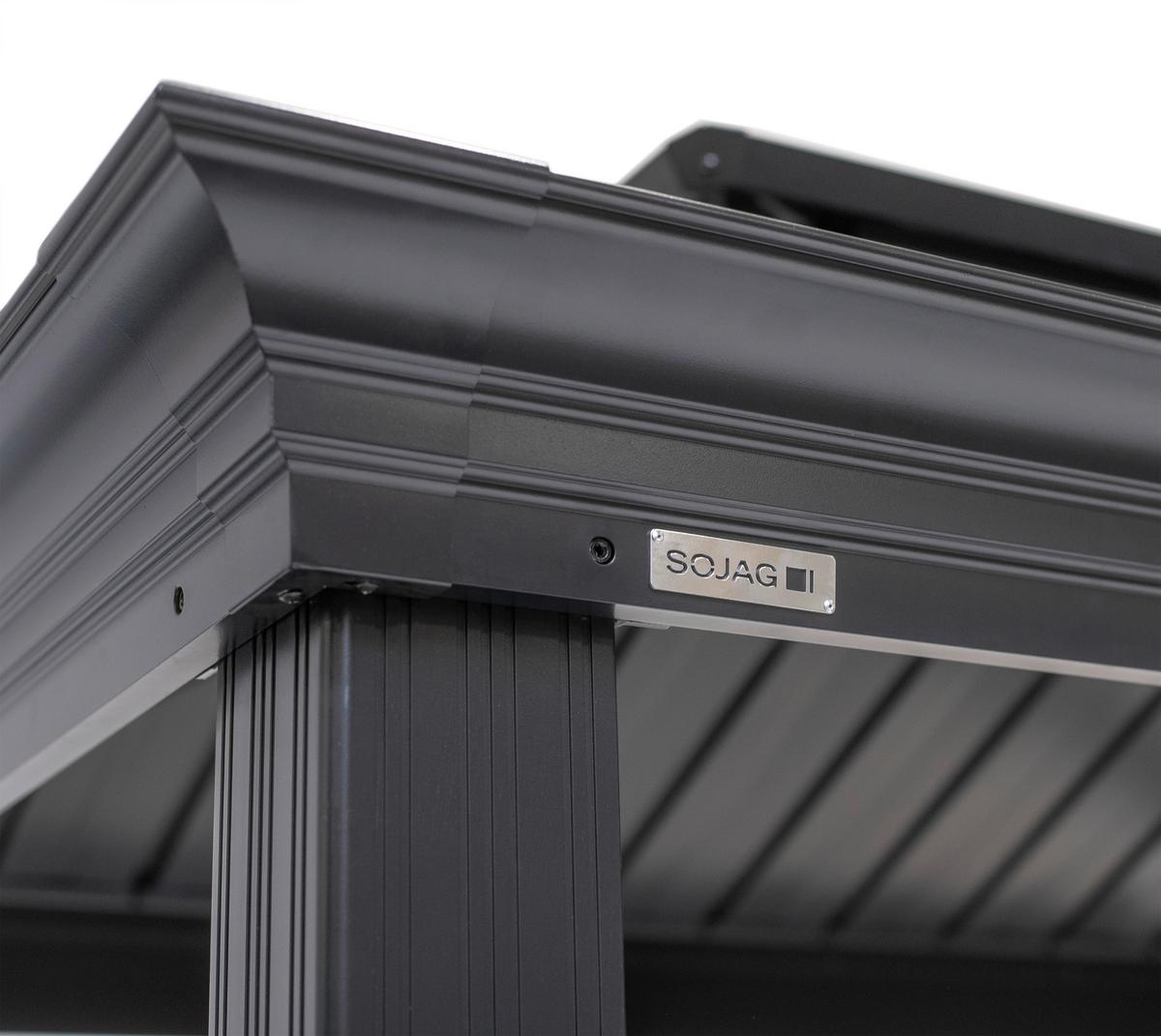 Pavillon Messina Bbq 292x262x 179cm Wetterfest, Gartenpav. - Anthrazit, Basics, Metall (292/262/179cm)