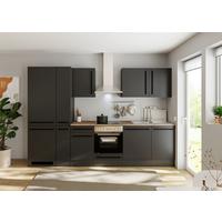 Küchenblock Jazz 8 310 Schwarz B: 310 cm - Eichefarben/Schwarz, LIFESTYLE, Holzwerkstoff (310cm) - P & B
