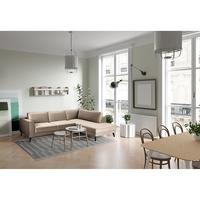 Ecksofa Lumber Jack Hellgrau S: 260x201 Cm - Wengefarben/Hellgrau, MODERN, Textil (260/201cm) - Trendmanufaktur