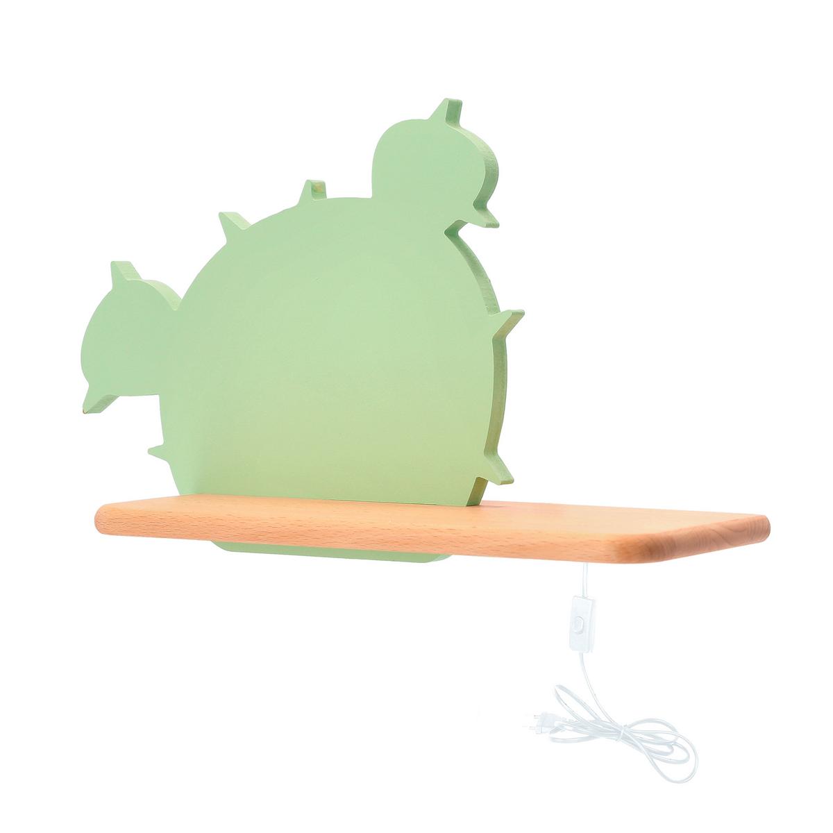 Kinderwandleuchte 21-01016 Cactus 3 - Grün, Basics, Holz/Holzwerkstoff (33.5/12/20.5cm)